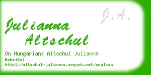 julianna altschul business card
